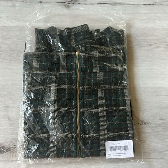 King Louie‎ Jassen&Blazers Iris Jacket Santiago Check Dragonfly Green size L NWT - Picture 4 of 4